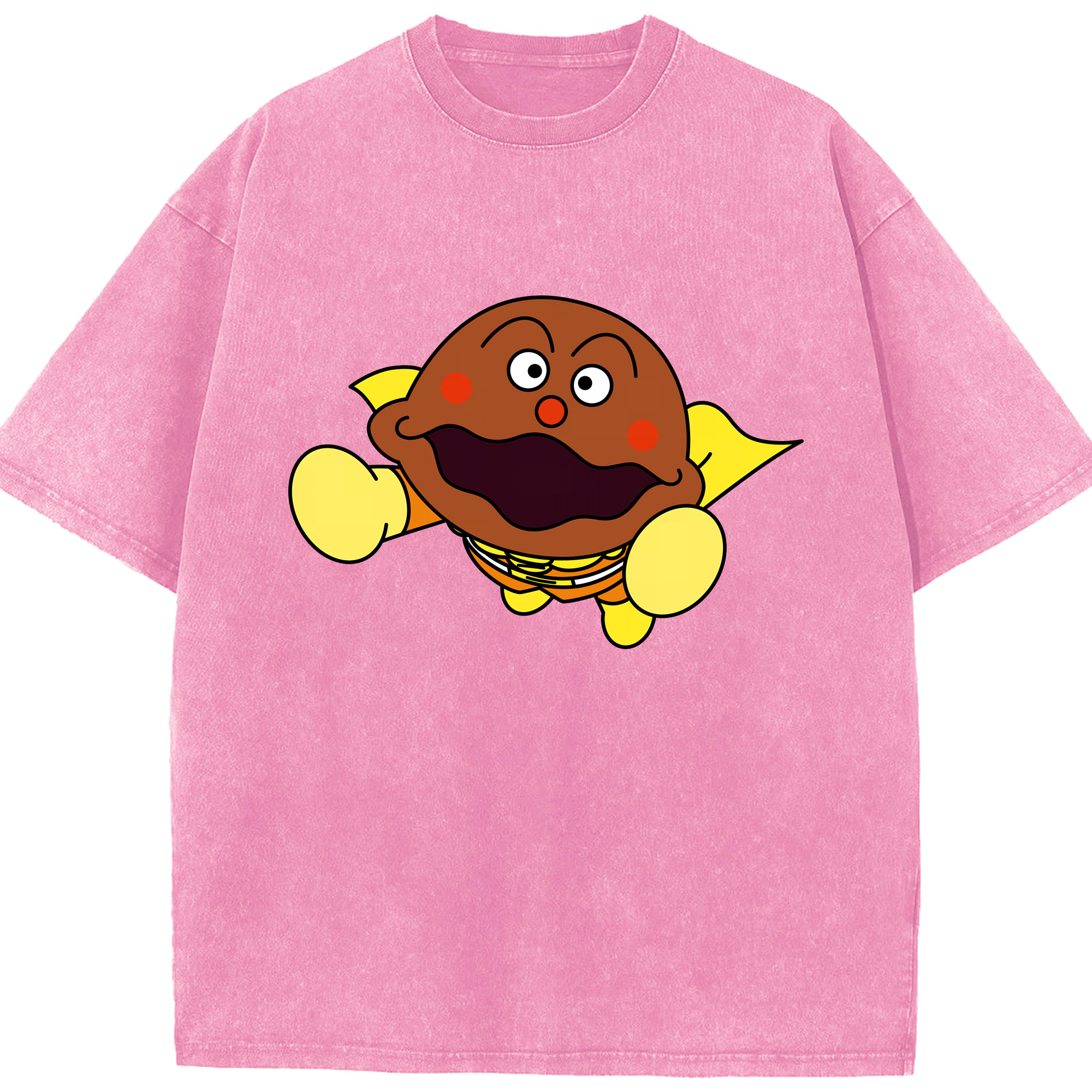 （画像用） アンパンマン Anpanman 綿100% ヴィンテージ風 半袖Tシャツ（フロントプリント）